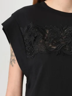 Canotta Twinset in cotone con inserto