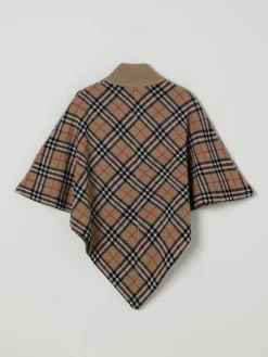 Cappa in lana check Burberry