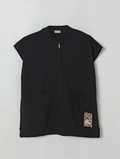 Cappa in lana con logo Burberry