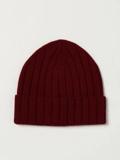 Cappello a berretto in lana vergine a coste Emporio Armani