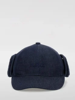Cappello A.P.C. in denim di cotone con paraorecchie