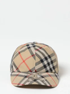 Cappello Burberry in canvas con Vintage Check jacquard