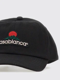 Cappello Casablanca in cotone con logo ricamato