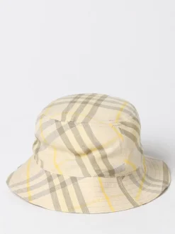 Cappello Check Burberry in lino stampato