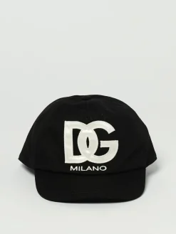 Cappello DG Dolce & Gabbana in cotone con logo ricamato