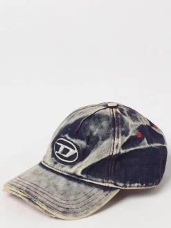 Cappello Diesel in denim candeggiato