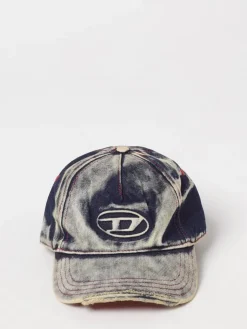 Cappello Diesel in denim candeggiato