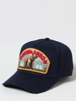 Cappello Dsquared2 in cotone con logo ricamato