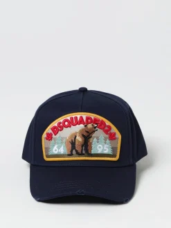 Cappello Dsquared2 in cotone con logo ricamato