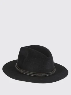 Cappello Fedora Brunello Cucinelli in feltro con monile