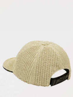 Cappello Fendi in rafia crochet