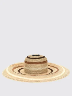 Cappello Maison Michel in rafia a righe