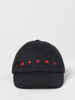 Cappello Marni in cotone con logo ricamato
