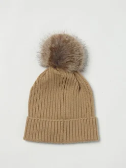 Cappello Moncler in lana vergine a coste con pompon