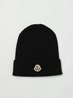 Cappello Moncler in lana vergine a coste