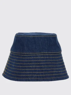 Cappello Patou in denim di cotone con logo ricamato