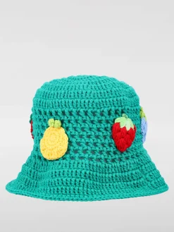 Cappello Stella McCartney Kids in cotone crochet con ricami