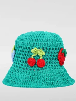 Cappello Stella McCartney Kids in cotone crochet con ricami