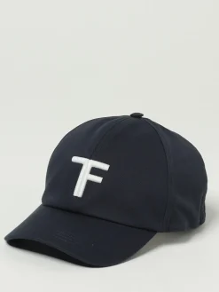 Cappello Tom Ford in cotone con logo ricamato