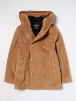 Cappotto Balmain Kids in lana e mohair