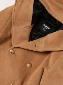 Cappotto Balmain Kids in lana e mohair