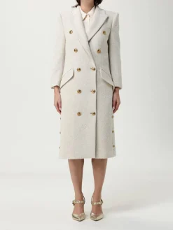 Cappotto doppiopetto Elisabetta Franchi in misto lana