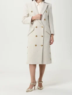 Cappotto doppiopetto Elisabetta Franchi in misto lana