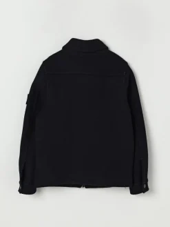 Cappotto monopetto Stone Island Junior in misto lana vergine