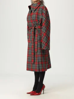 Cappotto Vivienne Westwood in lana vergine con stampa Tartan