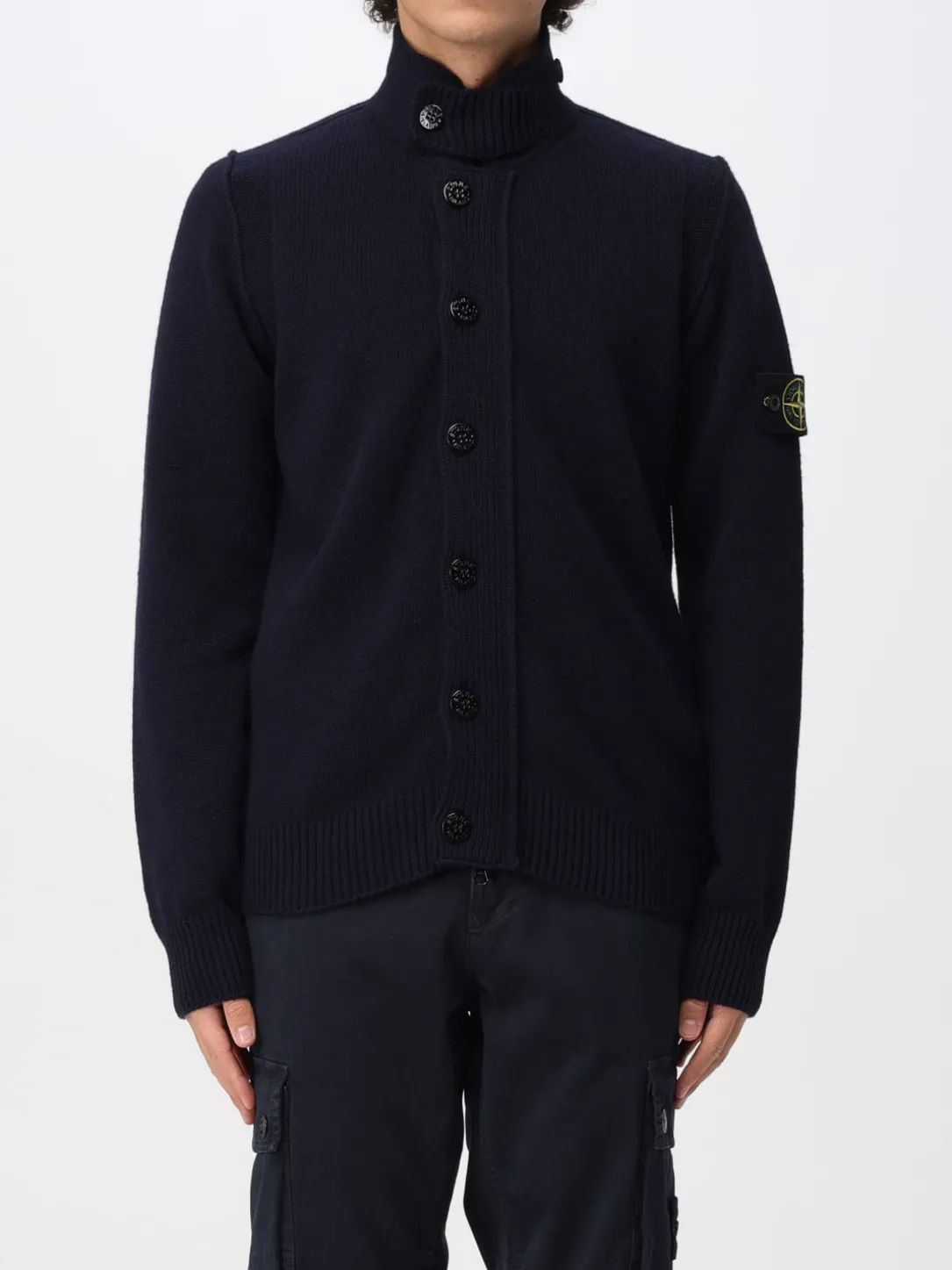 Cardigan a collo alto Lambswool Stone Island