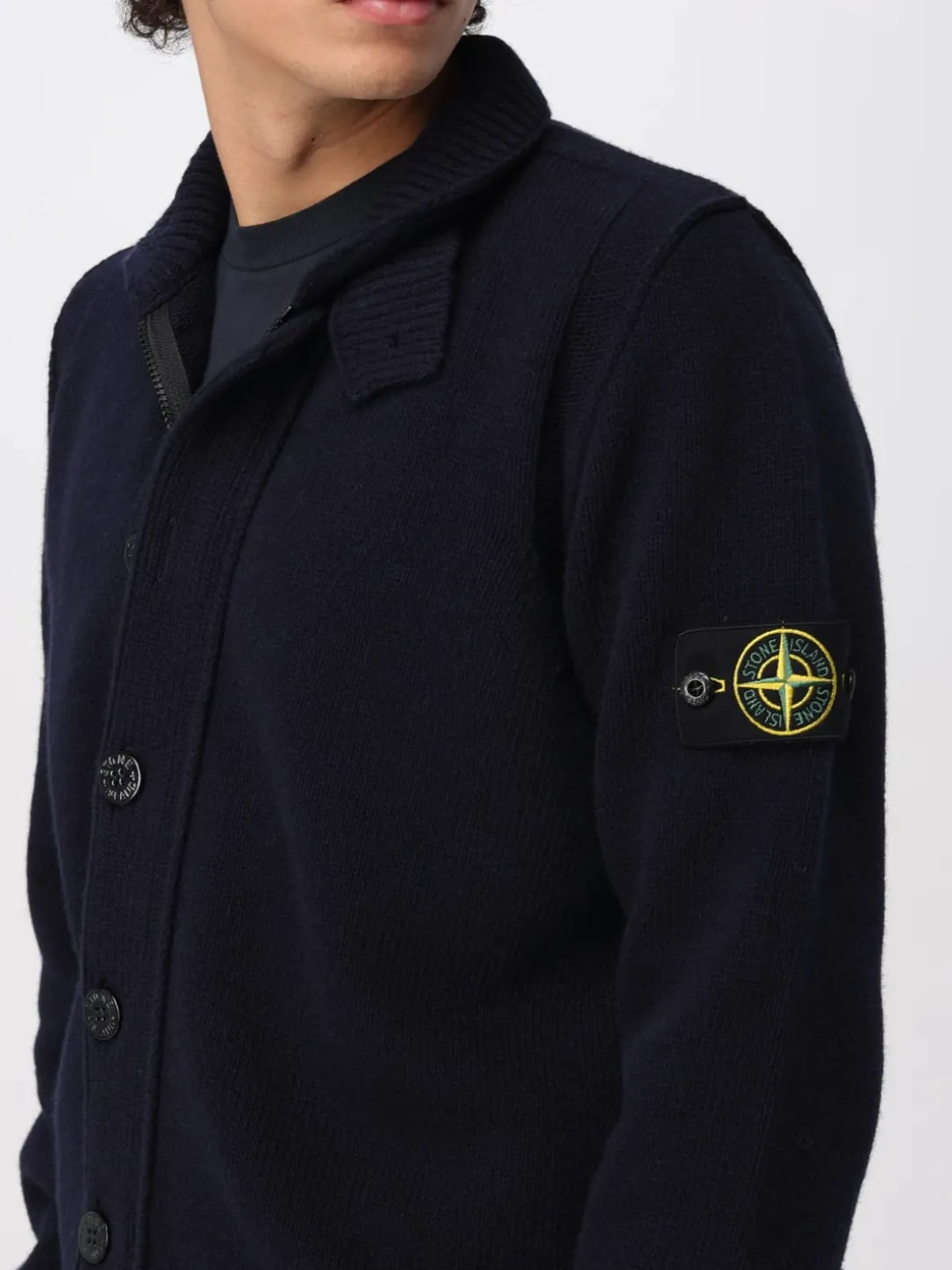 Cardigan a collo alto Lambswool Stone Island