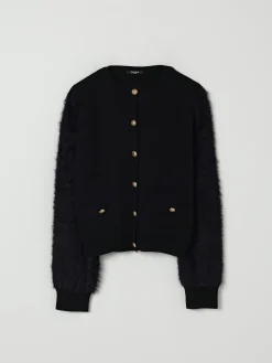 Cardigan a girocollo Balmain con bottoni gioiello