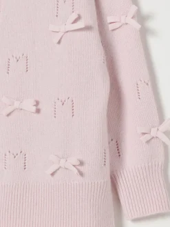 Cardigan con fiocchi all-over Monnalisa