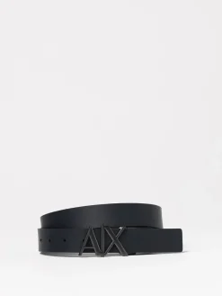 Cintura Armani Exchange reversibile in pelle a grana