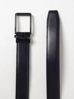 Cintura Boss in pelle con fibbia amovibile