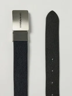 Cintura Emporio Armani reversibile in pelle a grana