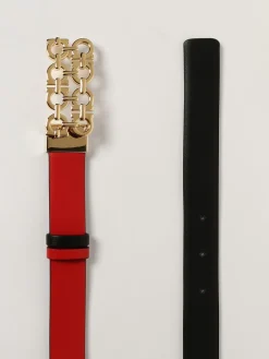 Cintura Gancini Ferragamo reversibile in pelle