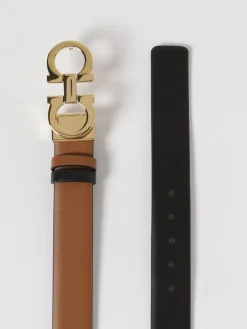 Cintura Gancini Ferragamo reversibile in pelle