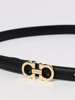 Cintura Gancini Ferragamo in pelle a grana