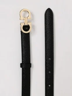 Cintura Gancini Ferragamo in pelle a grana