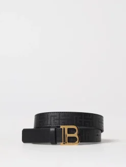 Cintura Labirinth Balmain in pelle stampata