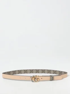 Cintura Marmont Gucci reversibile in pelle e tessuto GG Supreme