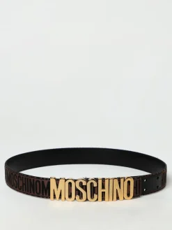 Cintura Moschino Couture in pelle e tessuto jacquard