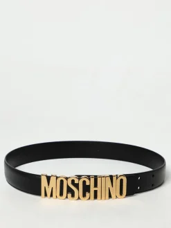 Cintura Moschino Couture in pelle con lettering logo