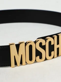 Cintura Moschino Couture in pelle con lettering logo