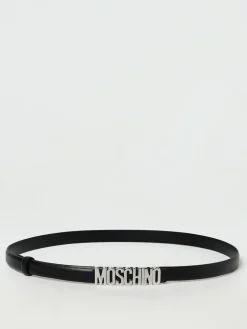 Cintura Moschino Couture in pelle con logo