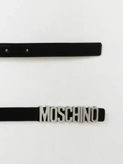 Cintura Moschino Couture in pelle con logo