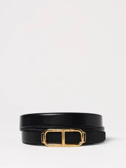 Cintura Tom Ford reversibile in pelle a grana naturale