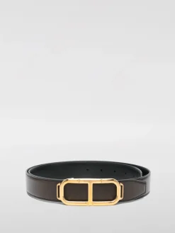 Cintura Tom Ford reversibile in pelle a grana naturale