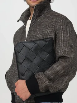 Clutch Diago Bottega Veneta in pelle a grana intrecciata